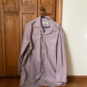 Vintage Mesquite Lavender Mens Western Shirt, Size 18/34